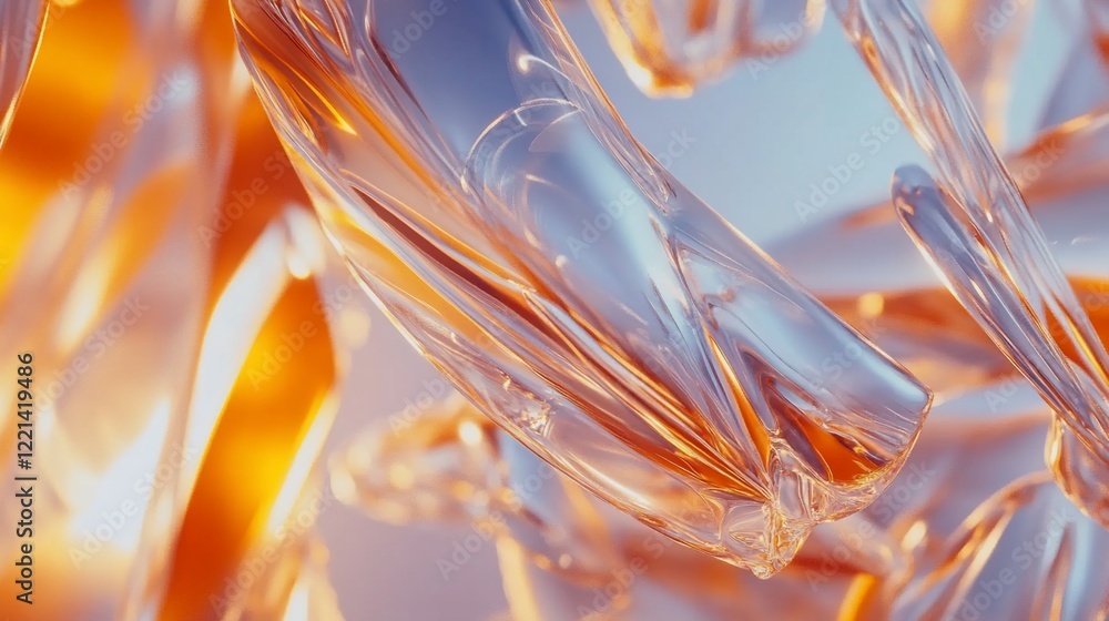 Poster abstract background with light reflections and glass-like shapes and texture