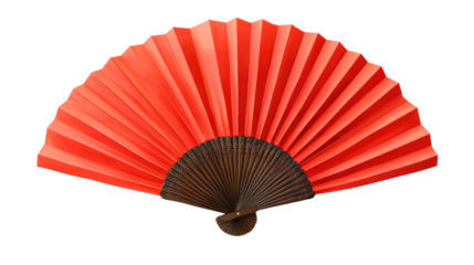 Elegant red fan display asian culture decorative arts studio setting creative design