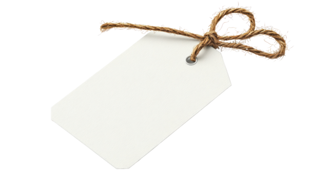 Custom blank tag for craft projects home office product labeling minimalist close-up design - Powered by Adobe