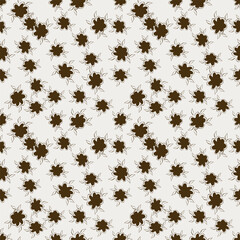 Seamless floral pattern, cute liberty ditsy print of mini botany in a romantic motif. Pretty simple botanical design: small hand drawn flowers, tiny leaves abstract on light field