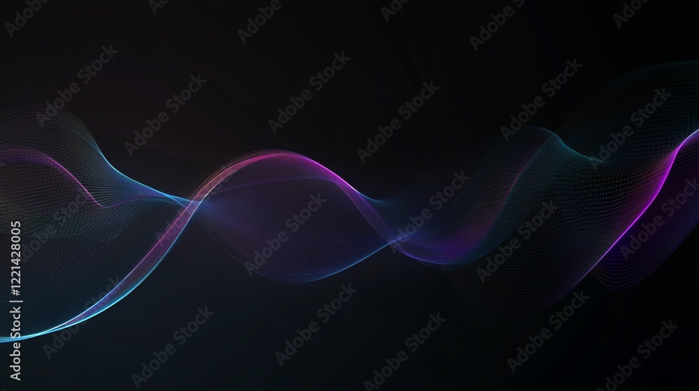 Fototapete abstract flowing lines create a dynamic visual pattern against a dark background