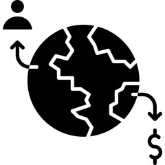 Out Source icon single vector illustration