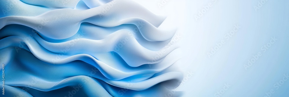 Aufkleber soft blue waves creating an abstract and elegant background