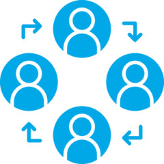 Team work icon single vector illustration