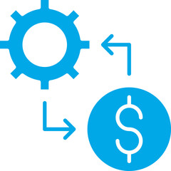 Cost Management icon single vector illustration