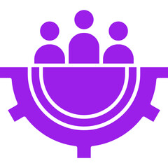 Management Team icon single vector illustration