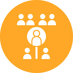 Employees Search icon single vector illustration