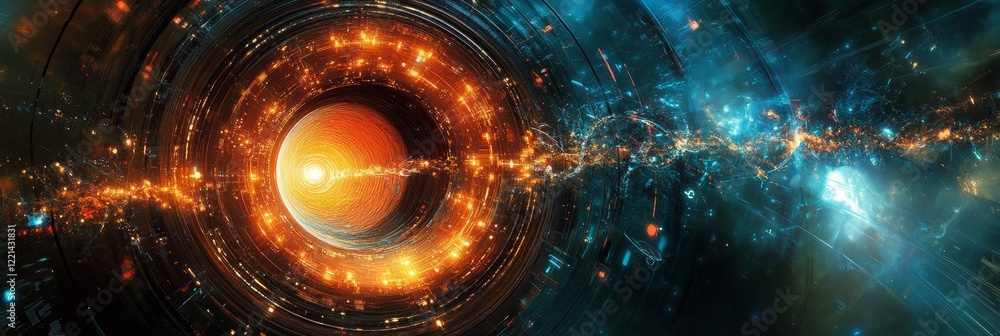 Poster wormhole connects two points in space-time allowing interstellar travel across universe