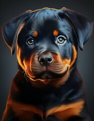 Portrait Rottweiler Welpe