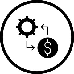 Cost Management icon single vector illustration