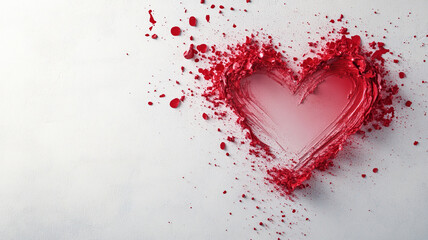 Fragmented Red Heart An Abstract Representation of Heartbreak and Loss