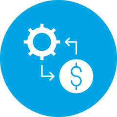 Cost Management icon single vector illustration