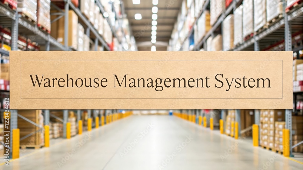 Poster warehouse management system for efficient logistics and storage - explore an optimized warehouse man