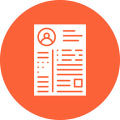 Resume icon single vector illustration
