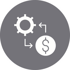 Cost Management icon single vector illustration