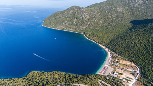 Antisamos in Kefalonia, Greece - Drone view