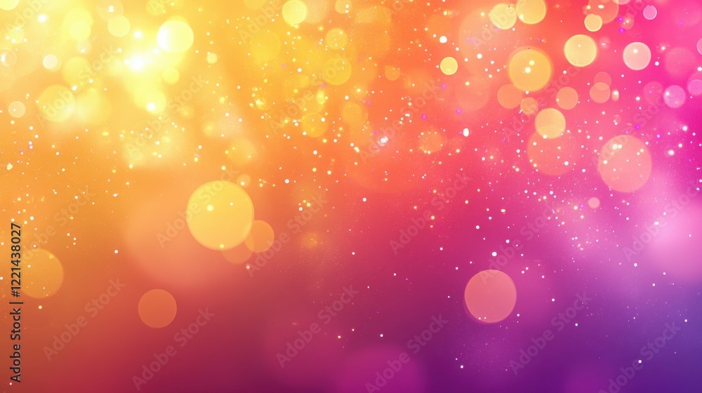 Aufkleber vibrant abstract bokeh background with warm color gradient and light effects