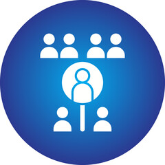 Employees Search icon single vector illustration