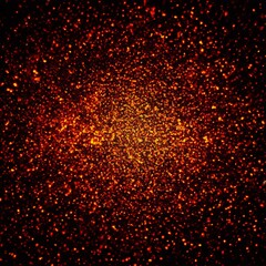 Fiery particle burst. Glitter background 