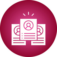 Candidate icon single vector illustration