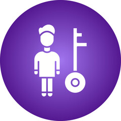 Key Person icon single vector illustration