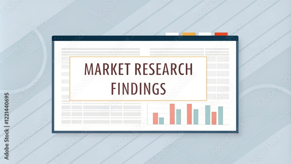 Poster market research findings data analysis insights report - visual representation of market research fi