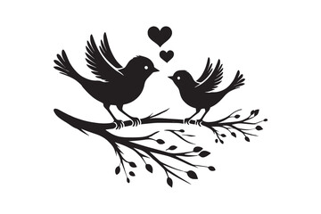 Lovebirds on a Branch