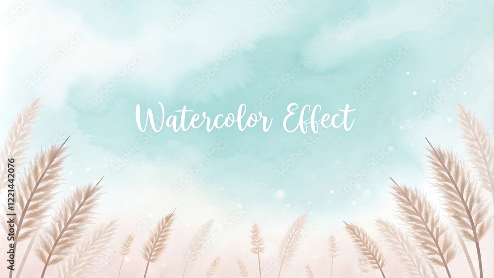 Aufkleber soft watercolor effect with gentle background - this image features a serene watercolor effect with 