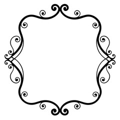 Frame with ornament Illustration, flower, design, outline, template, pattern, Vintage Retro Ornamental Decorative Border Frame, Ornate border, Classy border. Transparent Frame 