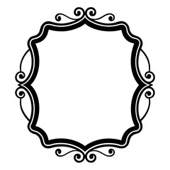 Frame with ornament Illustration, flower, design, outline, template, pattern, Vintage Retro Ornamental Decorative Border Frame, Ornate border, Classy border. Transparent Frame 