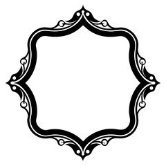 Frame with ornament Illustration, flower, design, outline, template, pattern, Vintage Retro Ornamental Decorative Border Frame, Ornate border, Classy border. Transparent Frame 