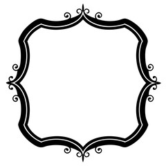 Frame with ornament Illustration, flower, design, outline, template, pattern, Vintage Retro Ornamental Decorative Border Frame, Ornate border, Classy border. Transparent Frame 