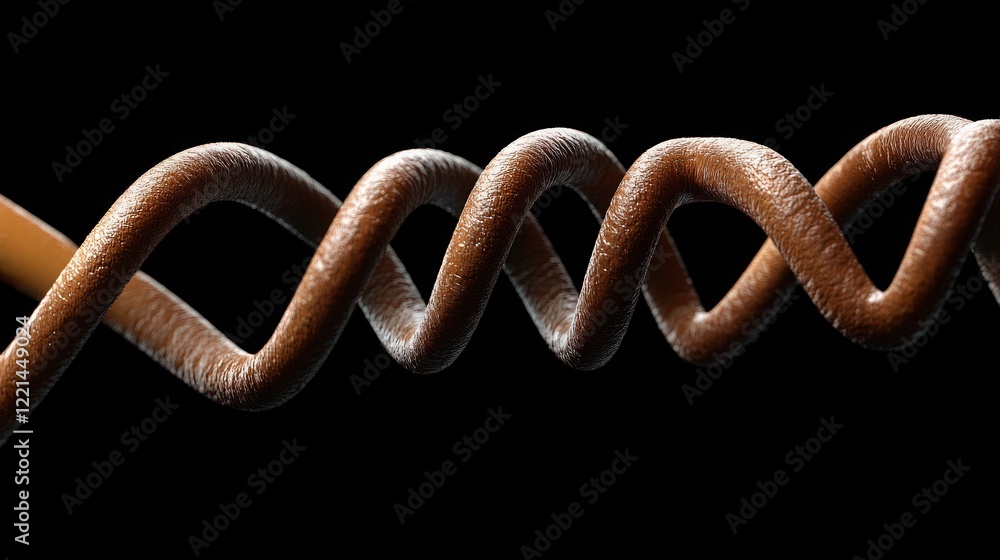 Poster double helix of life: a mesmerizing 3d rendering of a double helix, the iconic structure of dna, rep
