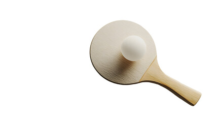 Ping pong paddle with a spinning ball