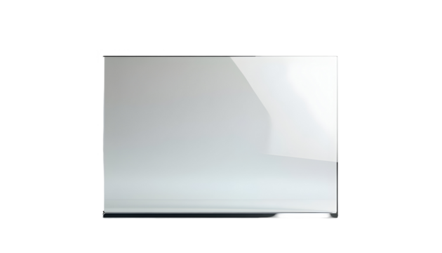 Plain Transparent Glass Panel, no Reflections, front view