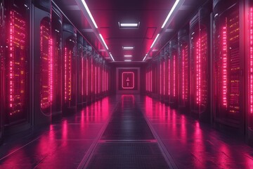 Fototapeta premium Futuristic Artificial Intelligence Server with Advanced Technology Features and Design