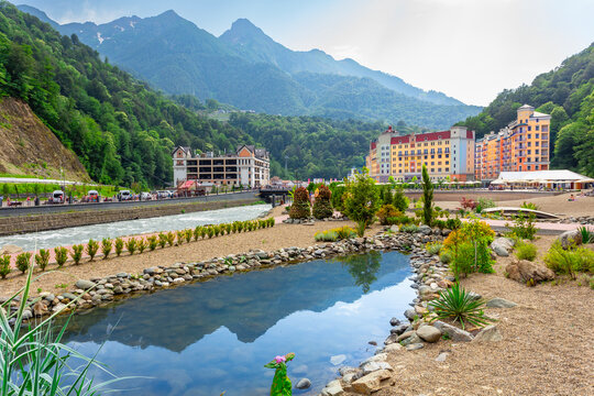  The resort "Rosa Khutor" in Sochi