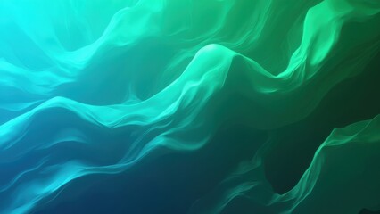 Obraz premium Green and blue ocean wave with a white background