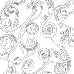 Ornate Black and White Swirl Pattern