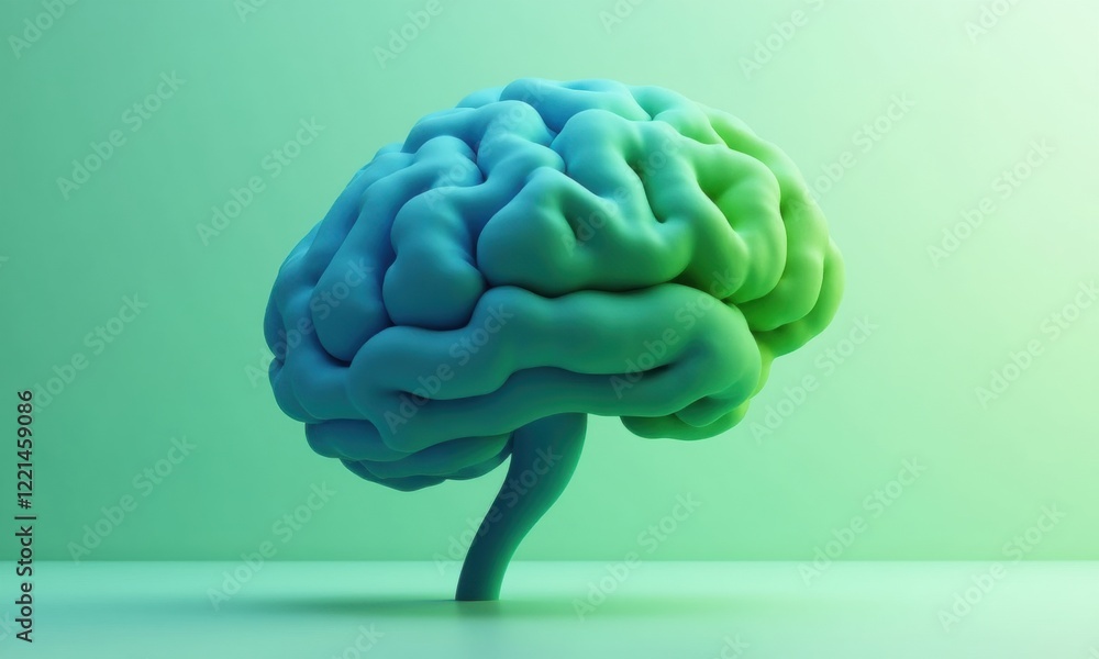 Poster brain is shown in a greenish color with a tree trunk