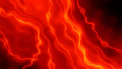 Abstract Red Wave Energy Flow Design