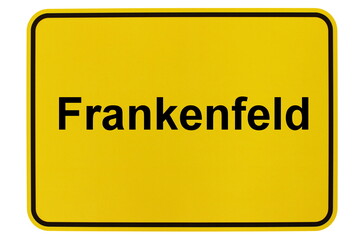 Illustration eines Ortsschildes der Gemeinde Frankenfeld in Niedersachsen