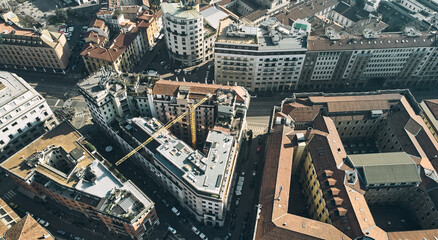 This is a stunning aerial view that beautifully showcases urban architecture and modern city planning in detail