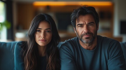 Couple experiencing relationship tension at home capturing emotional dynamics in domestic setting