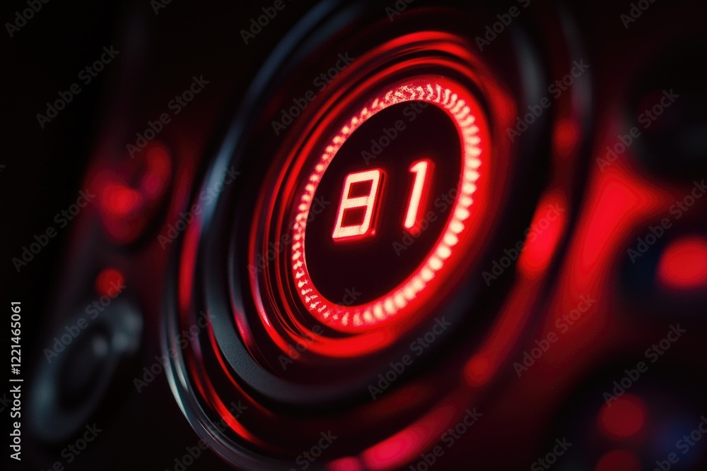 Poster a close-up shot of a clock on a car's dashboard, perfect for use in automotive or time-themed projec