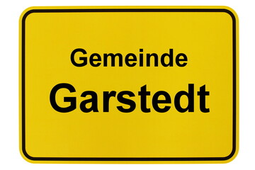 Illustration eines Ortsschildes der Gemeinde Garstedt in Niedersachsen