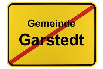 Illustration eines Ortsschildes der Gemeinde Garstedt in Niedersachsen