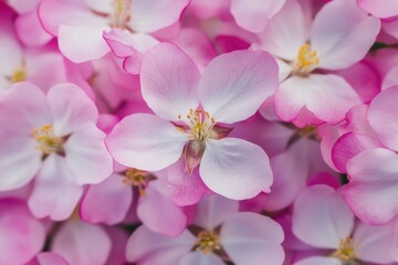 A close-up view of a bunch of pink flowers