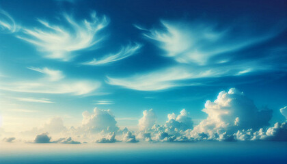 Obraz premium Beautiful clouds in the sky under the sun