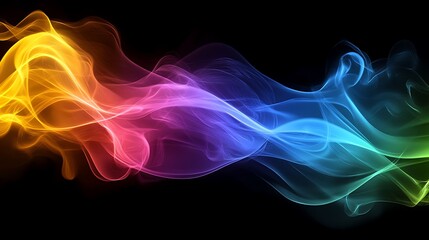 Obraz premium Abstract energy waves radiating outward in bold, neon hues.